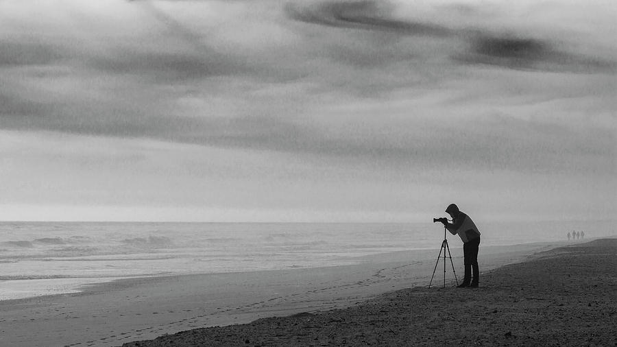 A Photographer and the fog Photograph by Steve Gravano