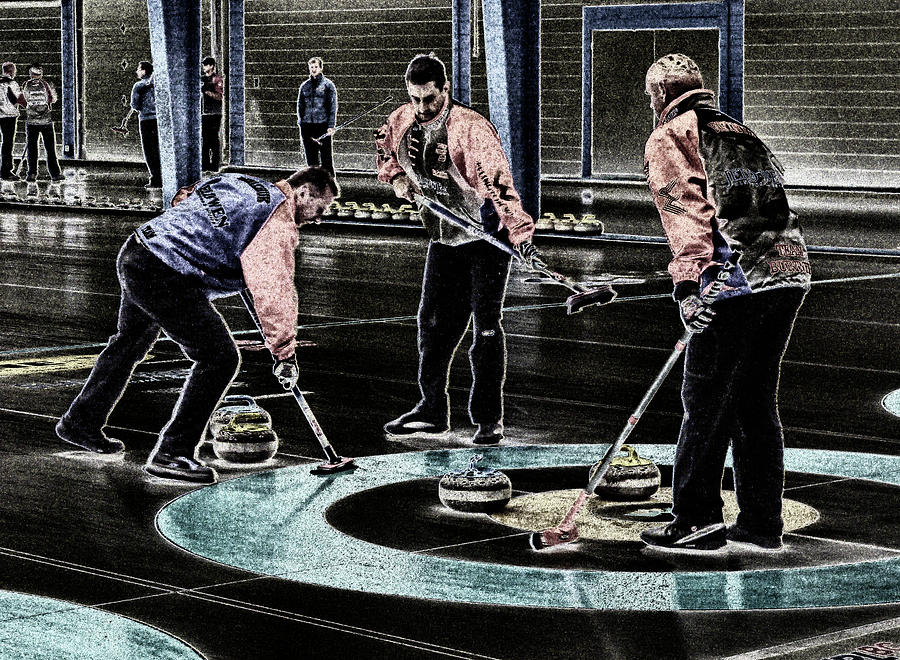 Sports Photograph - A Piece Of Curling Art by Lawrence Christopher