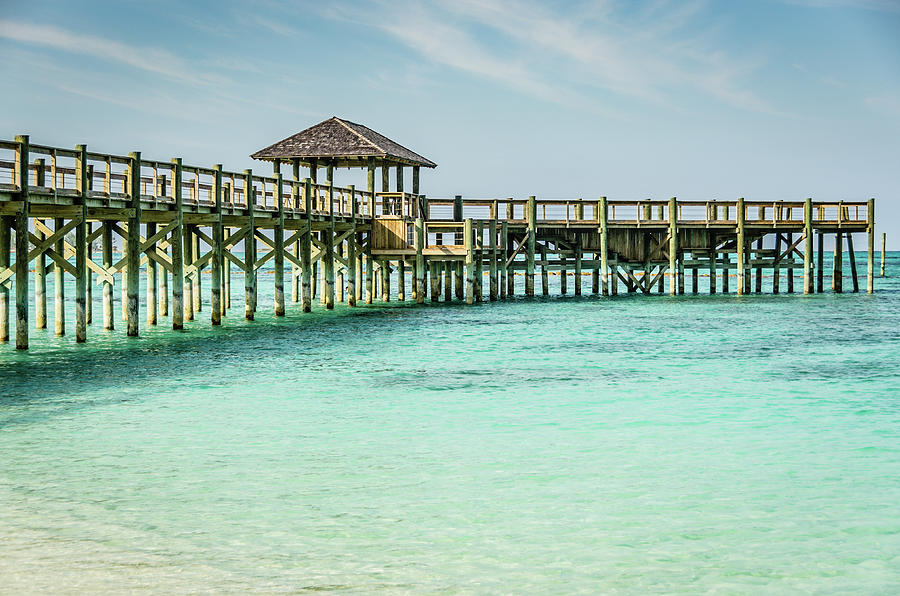 A Pier in the Bahamas Photograph by Anthony Doudt