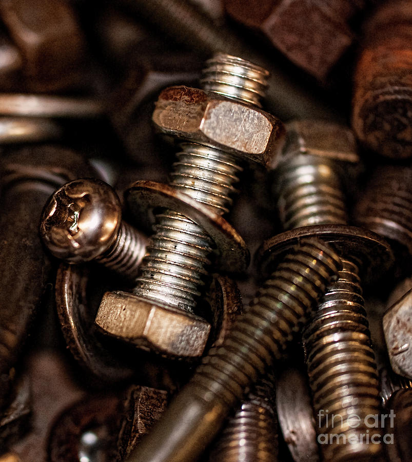 A Pile Of Nuts And Bolts Photograph