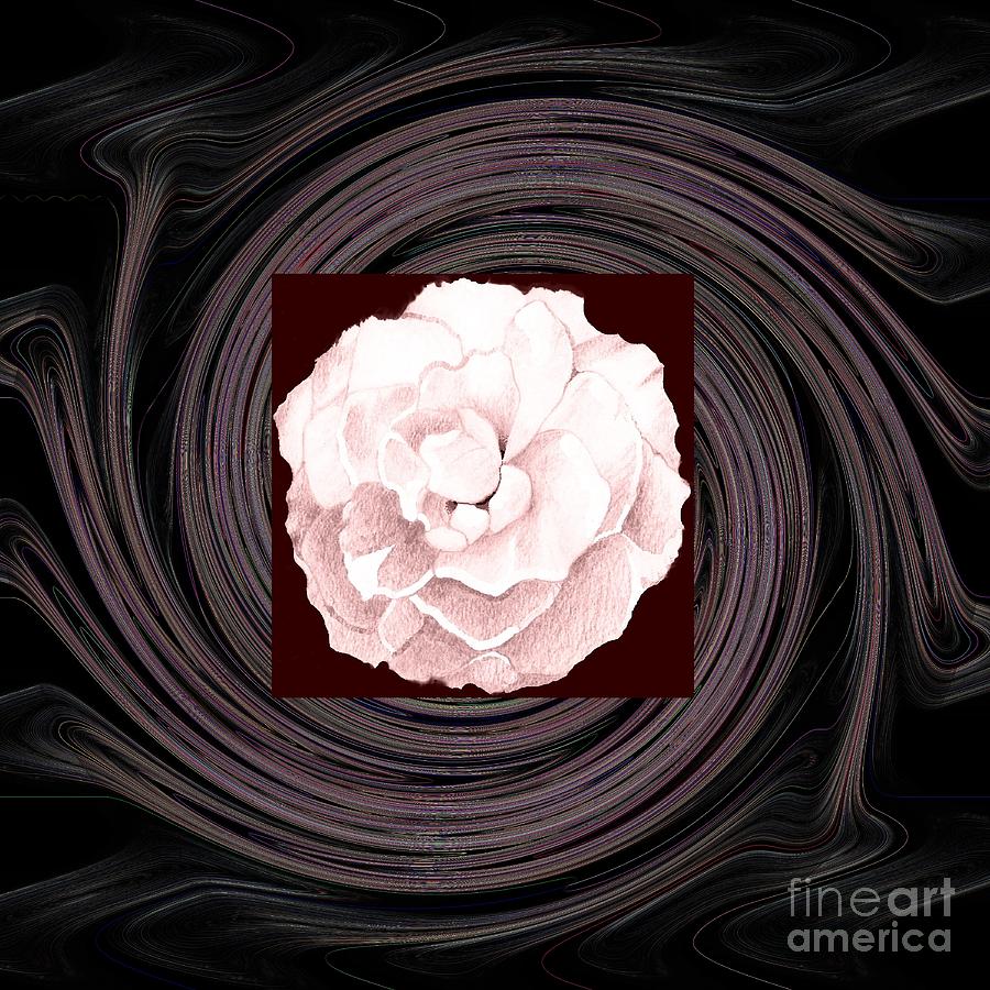 A Pink Rose And The Bigger Picture Digital Art by Helena Tiainen