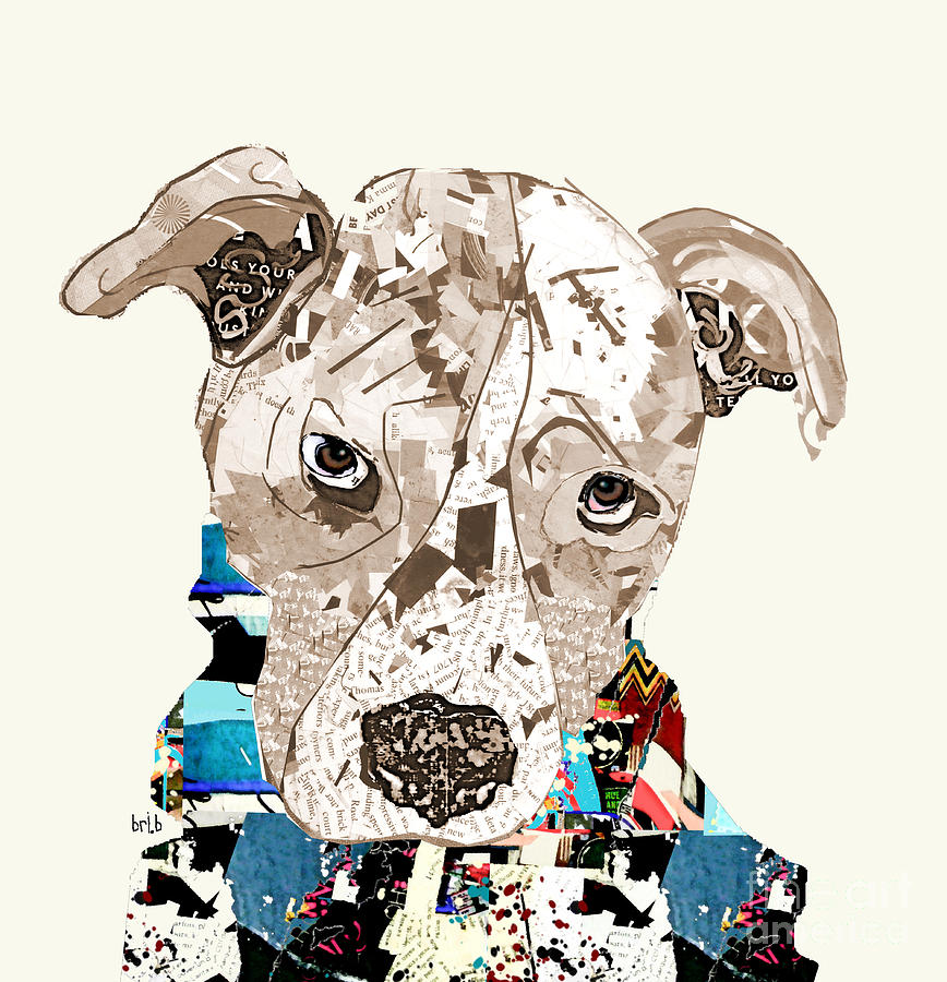 Pitbull Painting - A Pit Bull Day by Bri Buckley