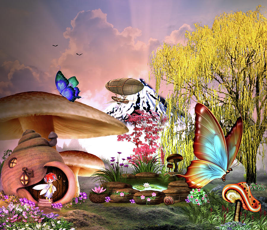 A Pixie Garden Digital Art by Artful Oasis