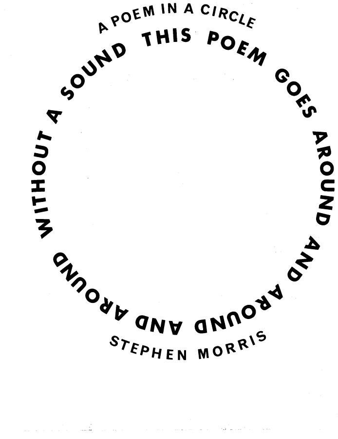 A Poem in a Circle Drawing by Stephen Morris