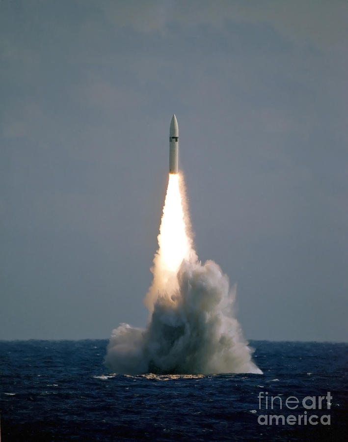 Vertical Photograph - A Polaris A3 Fleet Ballistic Missile by Stocktrek Images