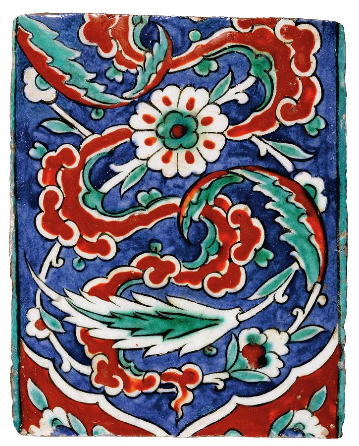 A polychrome Iznik tile Painting by Eastern Accents