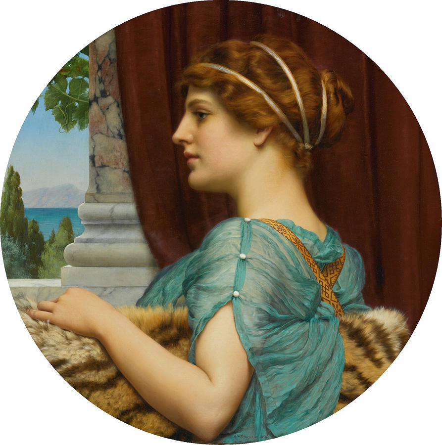 John William Godward Painting - A Pompeian Lady by John William Godward