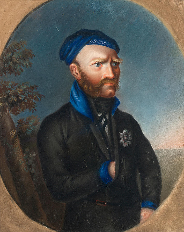 A portrait of Friedrich Wilhelm Duke of Braunschweig Luneburg called the Black Duke Painting by Attributed to Friedrich Georg Weitsch