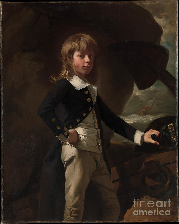 Age 13 Painting - A Portrait Of Midshipman Augustus Brine by Celestial Images Age 13 Painting - A Portrait Of Midshipman Augustus Brine by Celestial Images