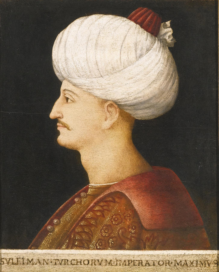 A portrait of Suleyman the Magnificent Painting by a follower of Gentile Bellini
