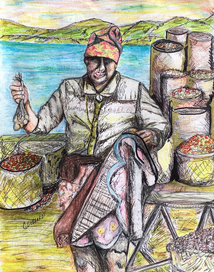 A Portugal vendor, Dancing Painting by Chuck Gebhardt