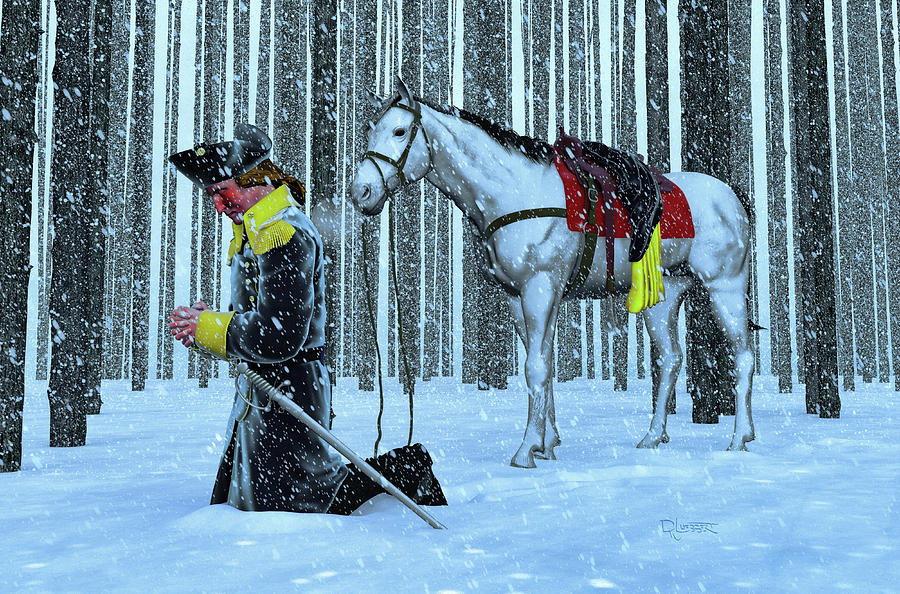 A Prayer in the Snow Digital Art by David Luebbert