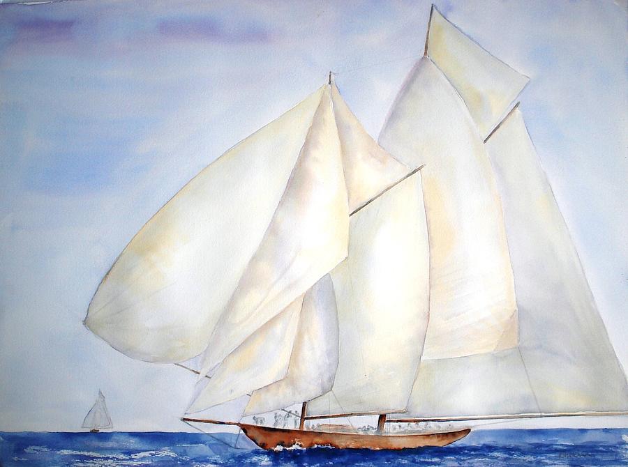 A Press of Sails Painting by Diane Kirk A Press of Sails Painting by Diane Kirk
