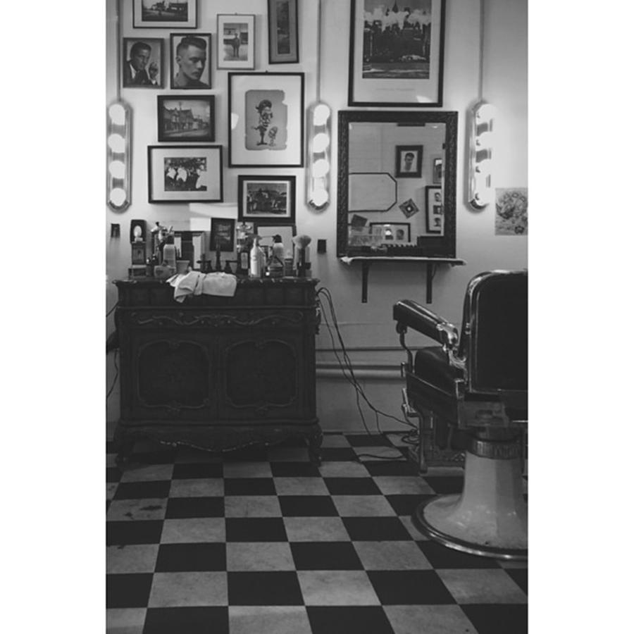 Vintage Photograph - The Proper Barbershop by Sean Meier
