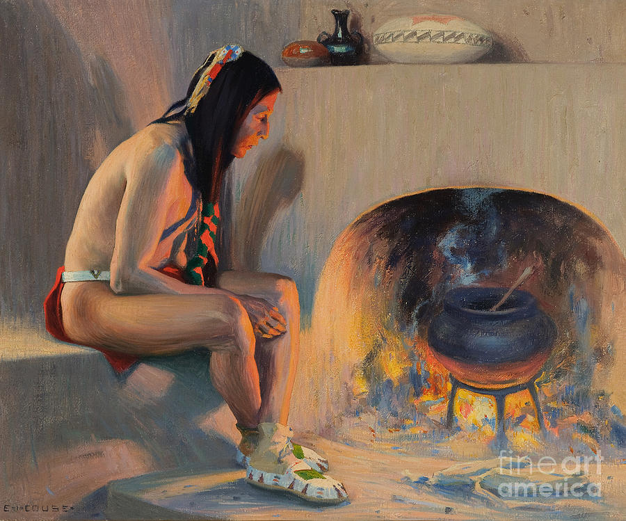 A Pueblo Fireplace Painting by Celestial Images