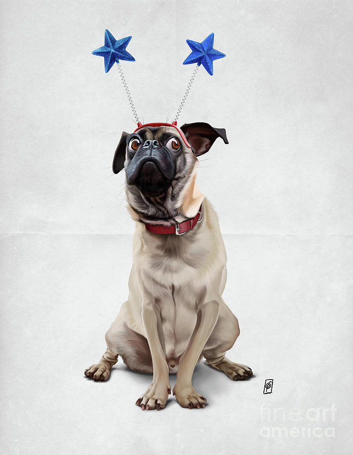 A Pugs Life Wordless Digital Art by Rob Snow