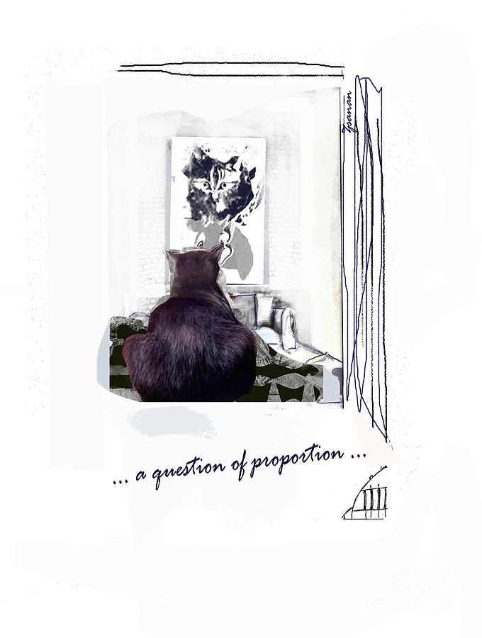 A Question of Proportion Mixed Media by Zsanan Studio