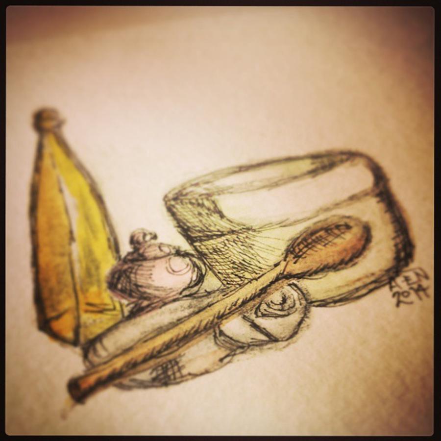 Food Photograph - A Quick Little #kitchen #doodle To Test by Amy-Elyse Neer