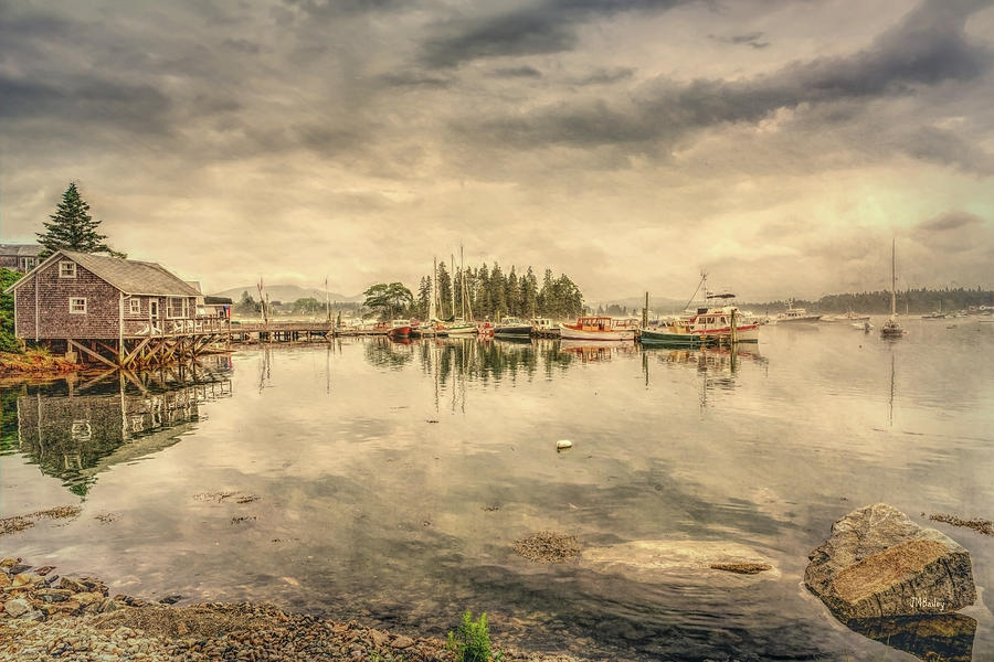 A Quiet Little Harbor Photograph by John M Bailey