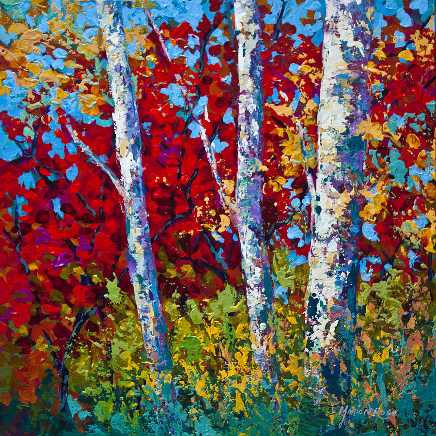 Fall Painting - A Quiet Pause by Marion Rose