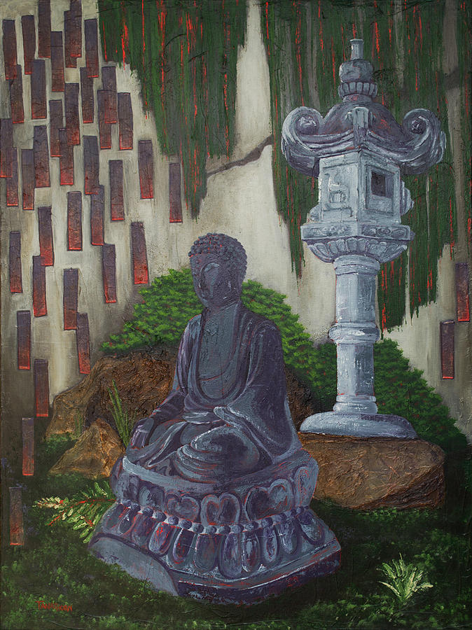 Buddha Painting - A Quiet Place by Amy Tanathorn