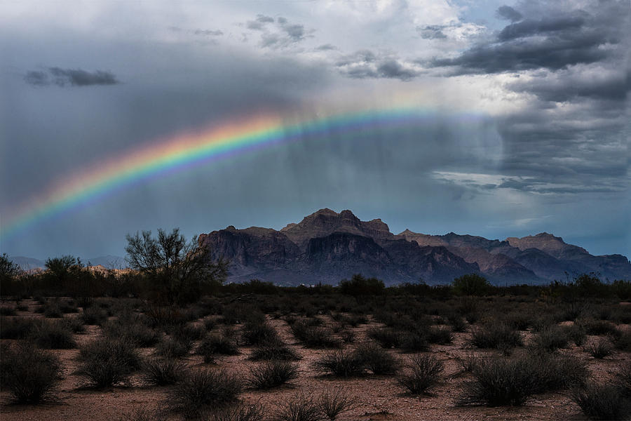 A Rainbow Across The Superstitions  Photograph by Saija Lehtonen