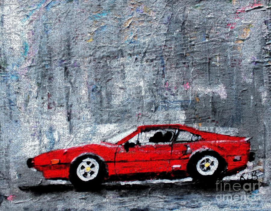 A Rainy Day in the Ferrari Painting by Rita Brown
