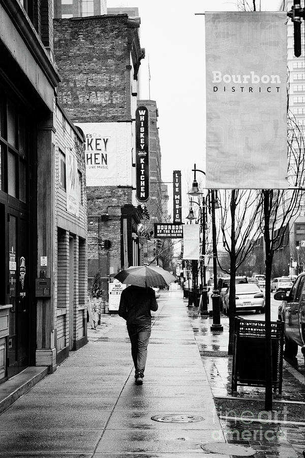 Sign Photograph - A Rainy Day on Main Street in Louisville - D010322 by Daniel Dempster