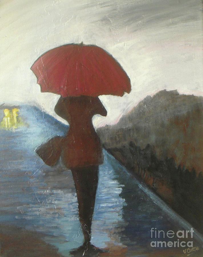 A Rainy Day Painting by Vesna Antic