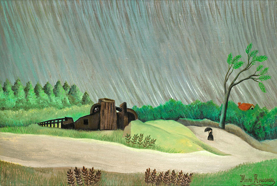 A Rainy Morning Painting by Henri Rousseau