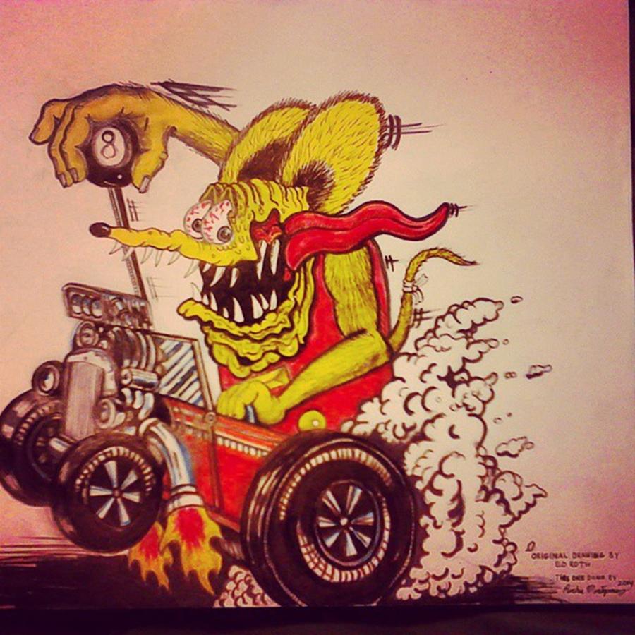 A Rat Fink That I Drew For A Friend Photograph by Richie Montgomery ...