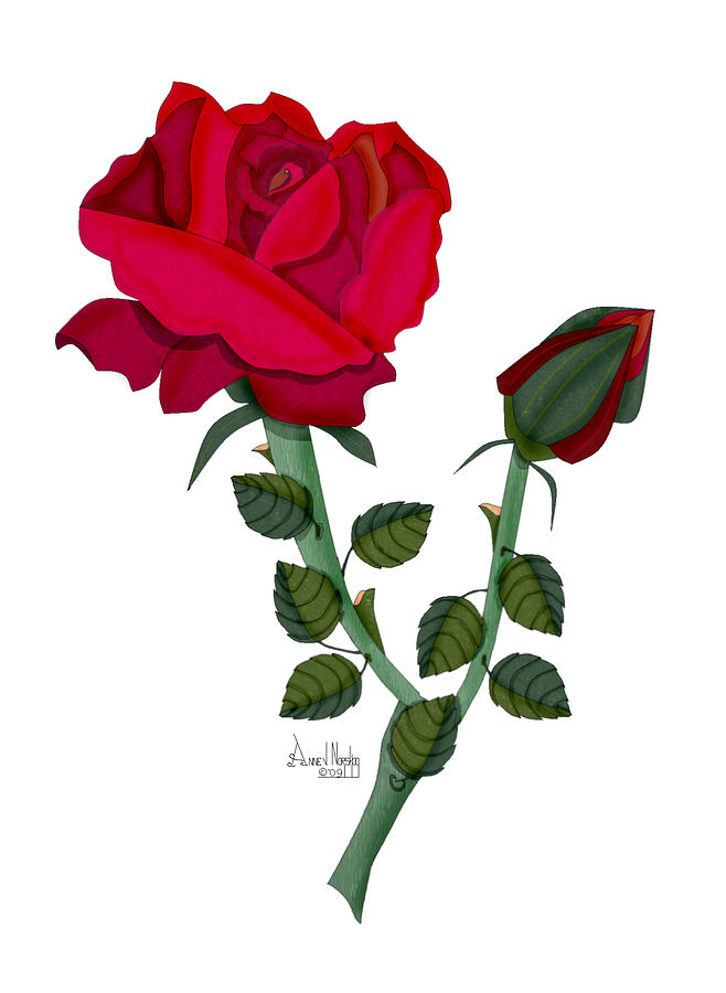 Rose Painting - A Red Rose Blooms in Winter by Anne Norskog Rose Painting - A Red Rose Blooms in Winter by Anne Norskog
