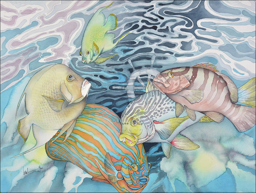 Fish Painting - A remnant by Liduine Bekman