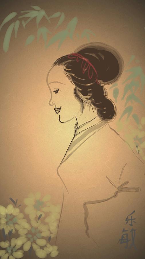 A Replica Of Chinese Beauty Painting
