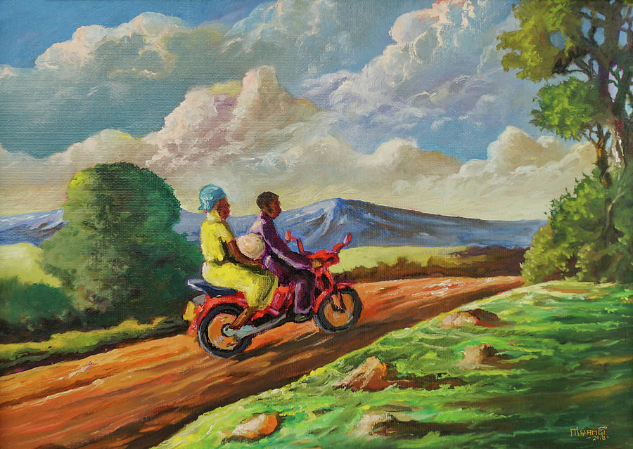 A Ride Home Painting by Anthony Mwangi