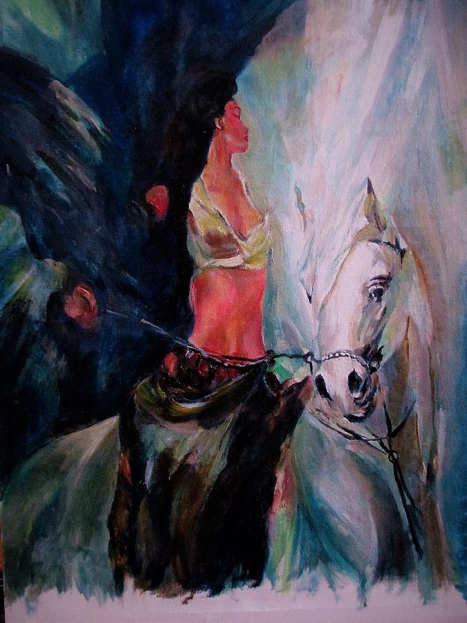 A Rider Painting by Khalid Saeed