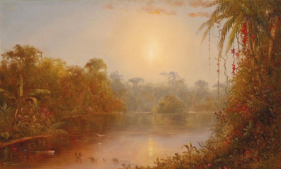 A River in the Tropics Painting by Norton Bush