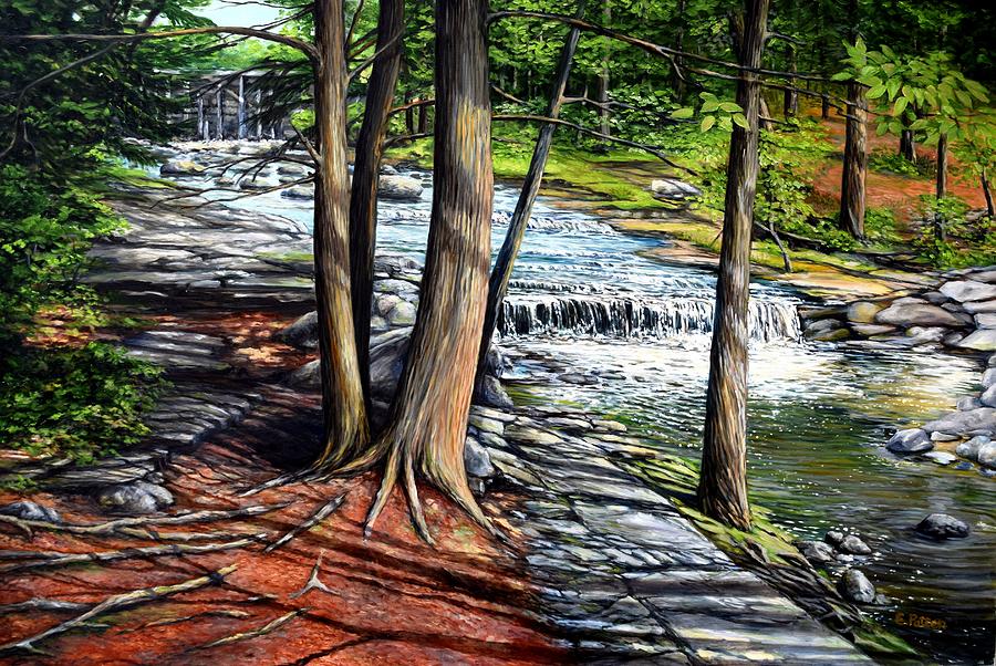 Vaughans Brook, Hallowell, Maine Painting by Eileen Patten Oliver