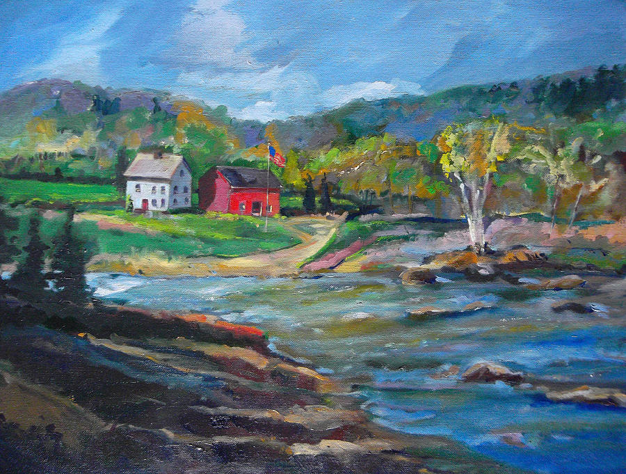 A River Runs Through Painting by Susan Esbensen