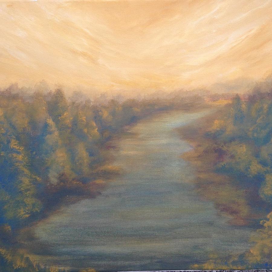 A Rivers Edge Painting by Teresa Fry