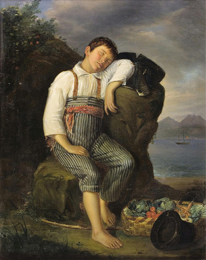 1832 Painting - A Roadside Nap by Celestial Images
