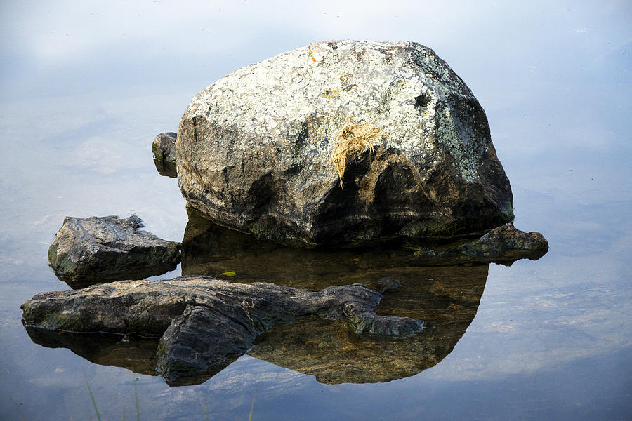 A Rock In Still Water Photograph by Richard Henne