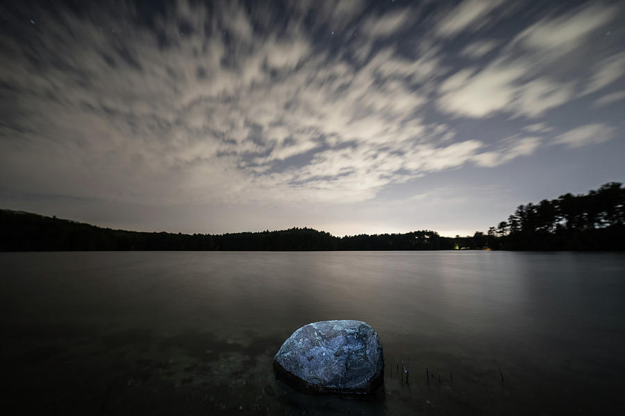 A rock in the pond Photograph by Brian Hale