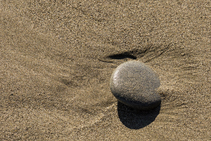 A Rock in the Sand Photograph by Inge Riis McDonald