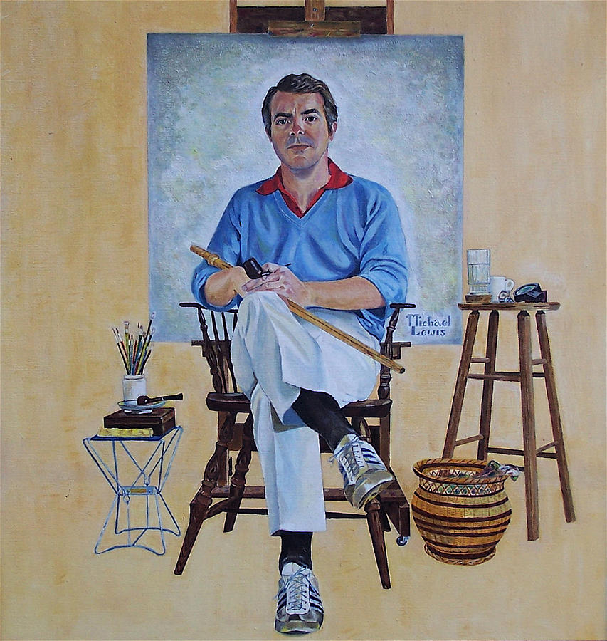Portraiture Painting - A Rockwell Tribute by Michael Lewis Portraiture Painting - A Rockwell Tribute by Michael Lewis