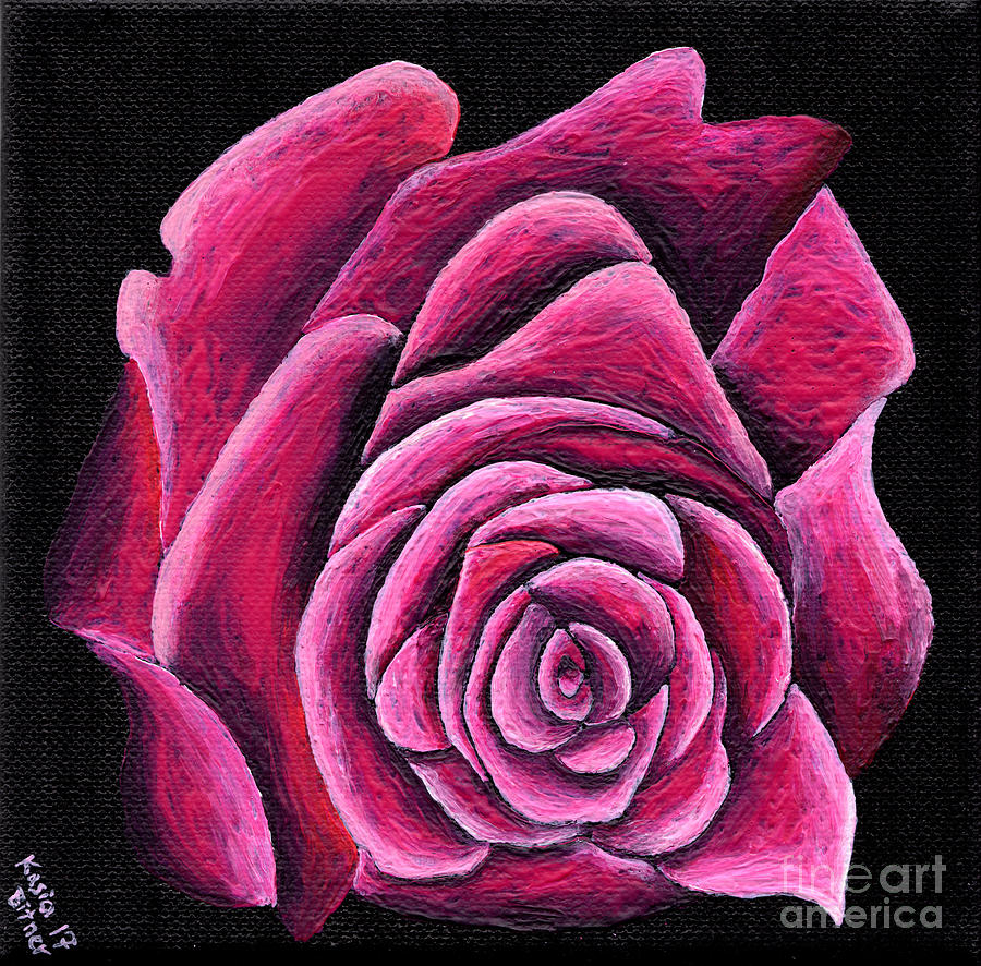 A Rose in Time Painting by Kasia Bitner