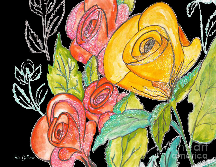 A Rose is just a Rose Digital Art by Iris Gelbart