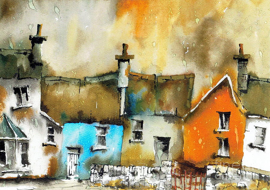 A row of colour, an INTRO TO YOUR NEW LIFE Painting by Val Byrne