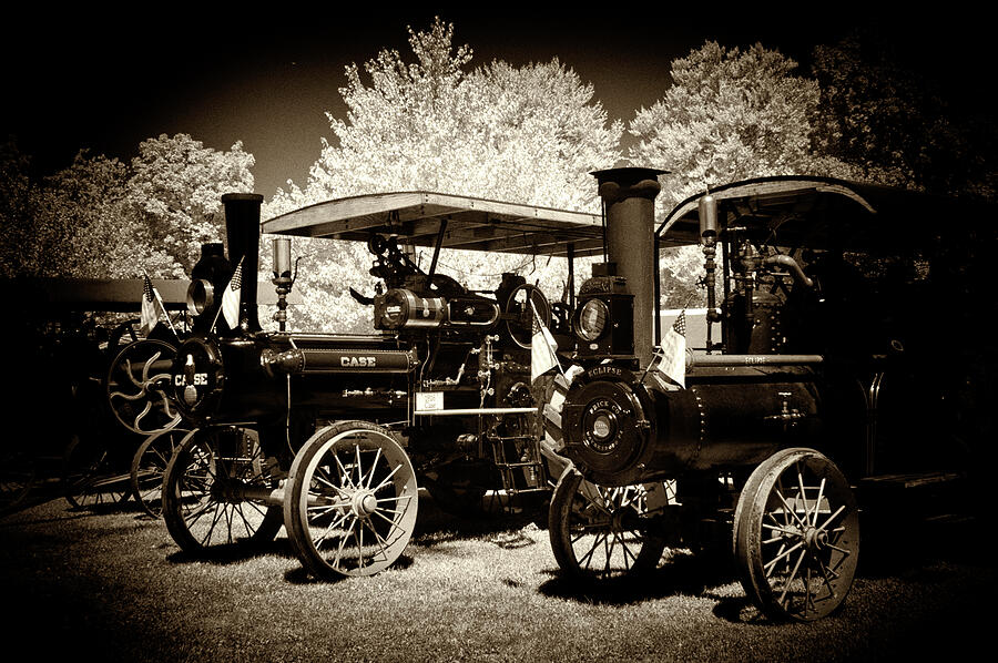 a row of Old Steam Photograph by Paul W Faust - Impressions of Light