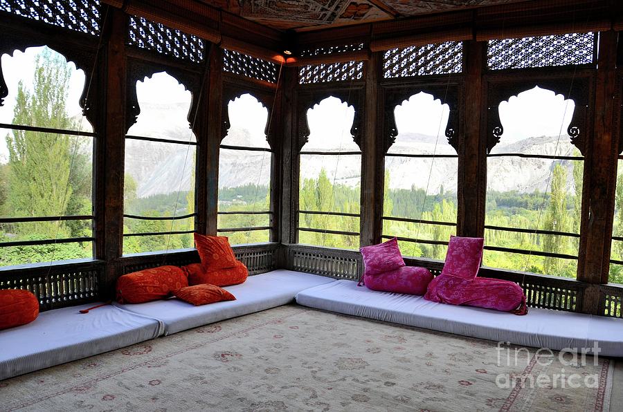 A royal room overlooking the mountains at Khaplu Palace Gilgit Baltistan Pakistan Photograph by Imran Ahmed